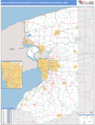 Buffalo-Cheektowaga-Niagara Falls Metro Area Digital Map Basic Style